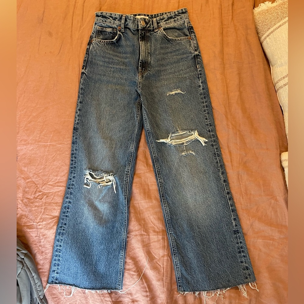 zara wide leg jeans